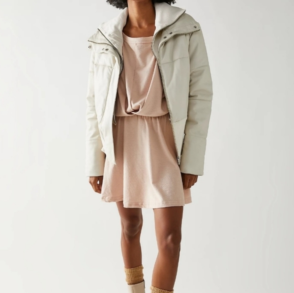 Free People Beach Santa Maria Oversized Long Sleeve Mini Dress-NWT
